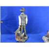 Image 3 : 2 Statues - Cowboy with Saddle, Buffalo Hunt - PICKUP ONLY