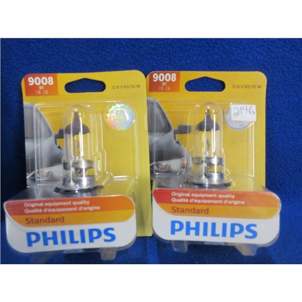 NEW - 2 Philips 9008 B1 Standard Headlight Bulbs