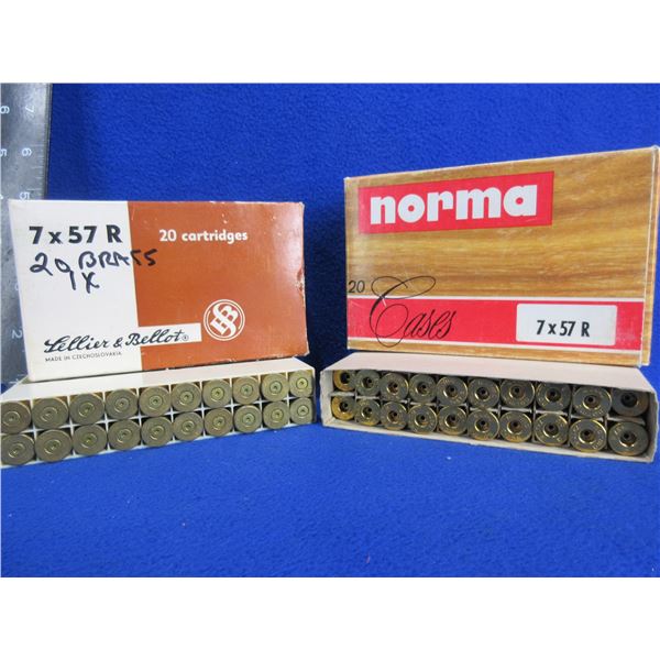 Brass Only - 7X57 R Unprimed - 2 Boxes of 20