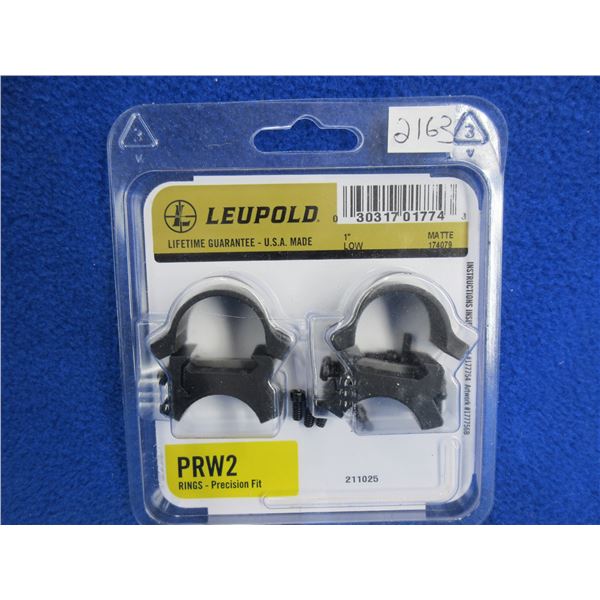 Leupold 1" Low Rings - PRW2 Precision Fit - Matte #174079