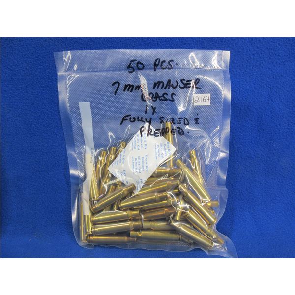 Brass Only - 7MM Mauser 1x Fired Deprimed - Bag of 50
