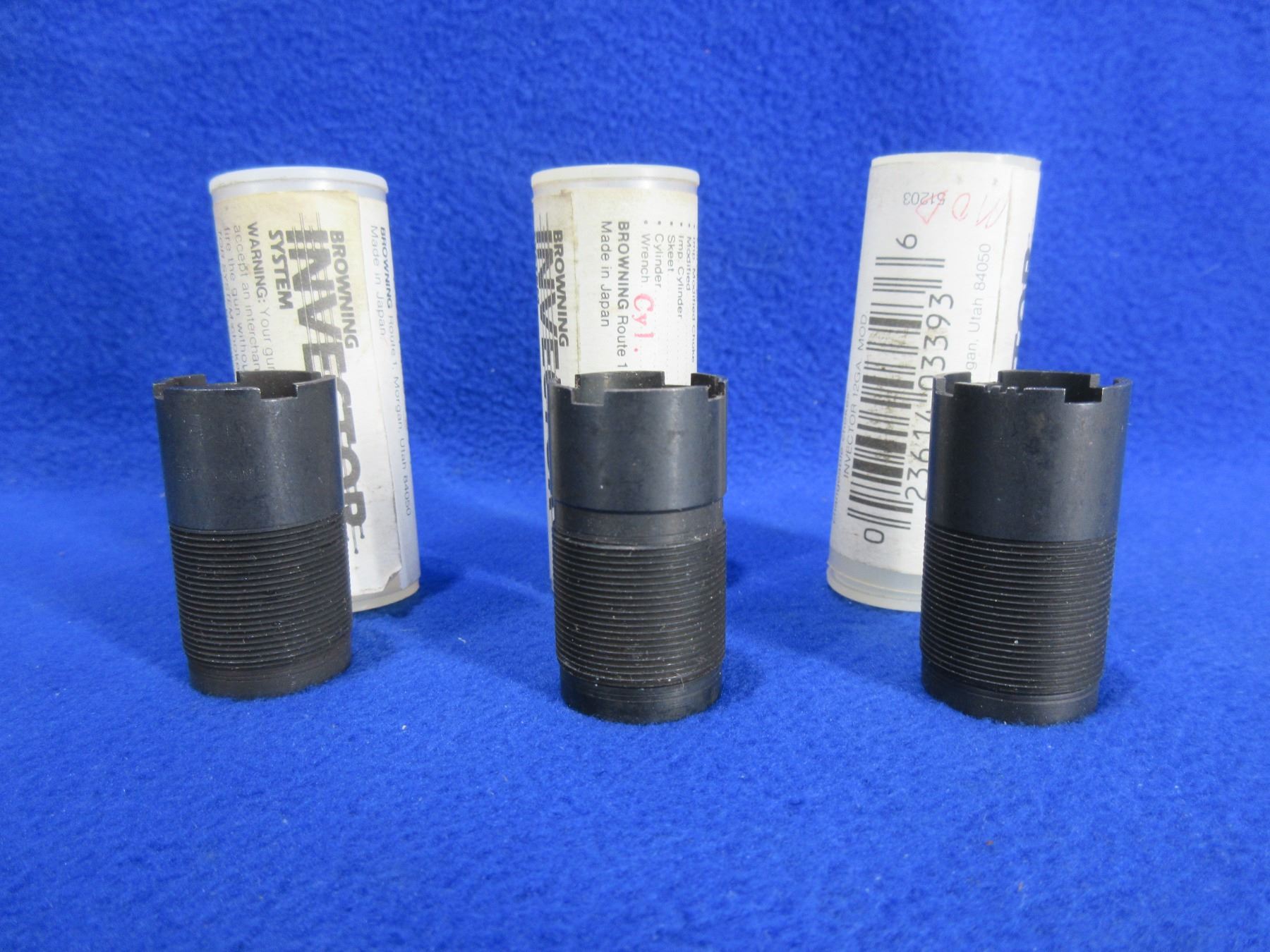 3 - 12 Gauge Browning Invector Chokes - Full, Cyl, Mod