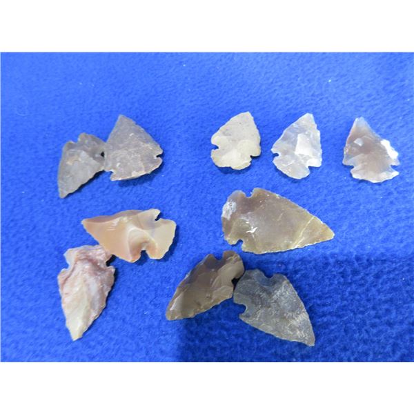 10 Arrowheads - Approx. 3/4" to 1 1/4" Length