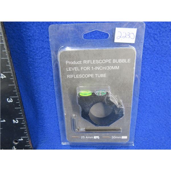 NEW - 25.4MM Riflescope Bubble Level with Compass
