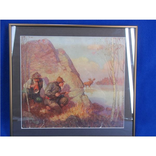 Moose Hunt Picture - 16" x 18"