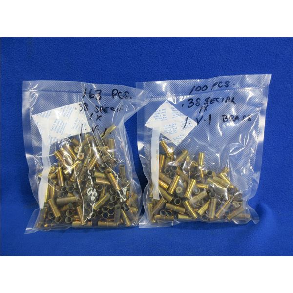 Brass Only - 38 Spl 1x Fired IVI Headstamp Deprimed