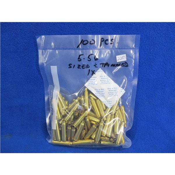 Brass Only - 5.56 Nato 1x Fired Deprimed, Sized & Trimmed