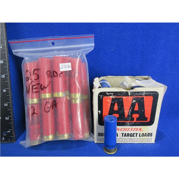 12 Ga. 2 3/4" Reloads - Box of 25 Shotshells + 25 Hulls