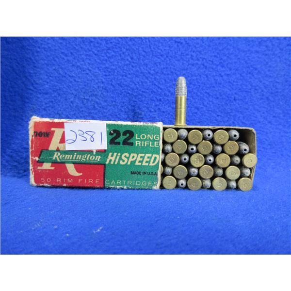 22 LR HiSpeed Kleanbore Remington Cartridges - Box of 50
