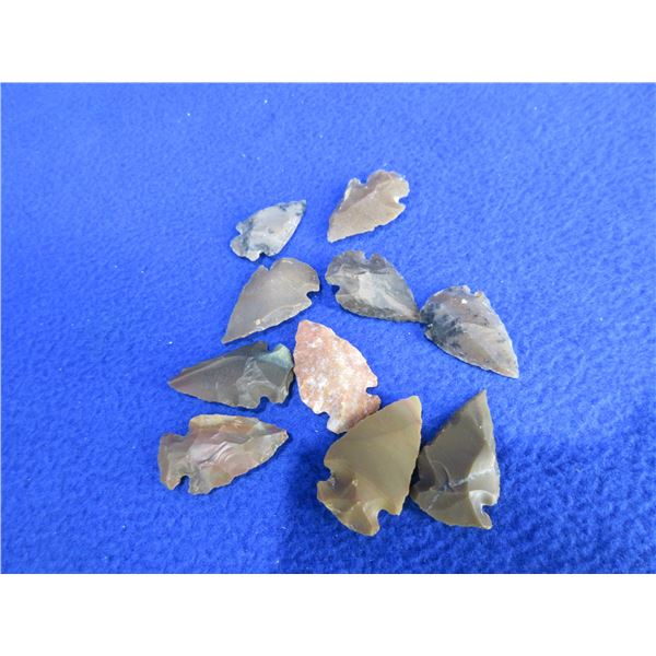 10 Arrowheads - Approx. 3/4" to 1 1/4" Length