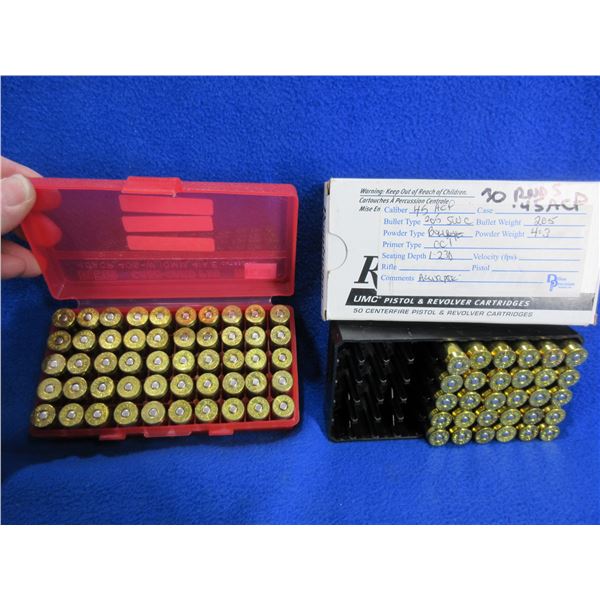 45 ACP Reloads - Box of 50, Box of 30