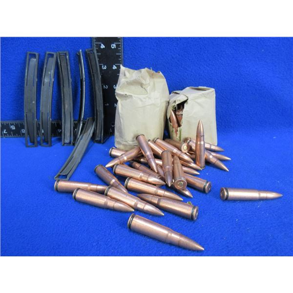 7.62X39 FMJ Military Cartridges - with Stripper Clips
