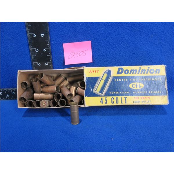 Collector Brass - Dominion 45 Colt - Box of 31 Unprimed