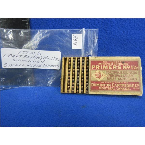 Collector Primers - Dominion No. 1 1/2 Small Rifle Primers