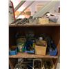 Image 3 : WOODEN SHELF UNIT AND CONTENTS - 2 1/2FT ACROSS X 5FT HIGH X 1 1/2FT DEEP