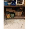 Image 5 : WOODEN SHELF UNIT AND CONTENTS - 2 1/2FT ACROSS X 5FT HIGH X 1 1/2FT DEEP