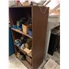 Image 6 : WOODEN SHELF UNIT AND CONTENTS - 2 1/2FT ACROSS X 5FT HIGH X 1 1/2FT DEEP