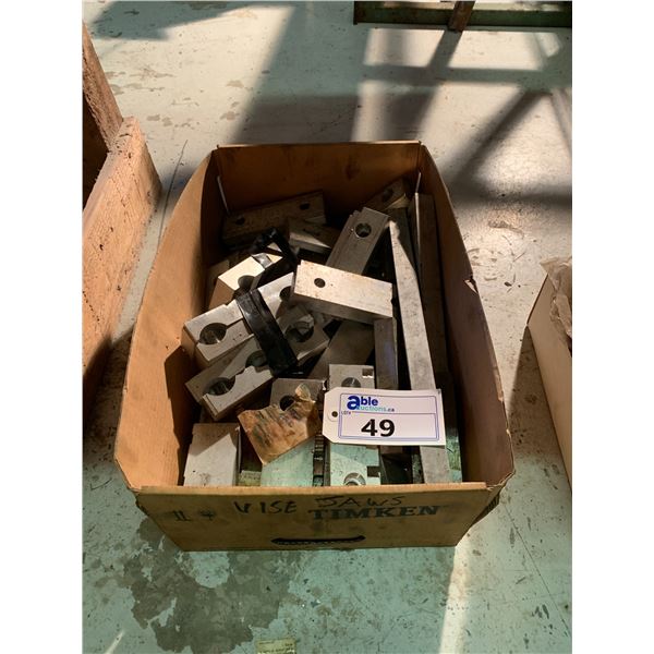 BOX OF ASSORTED ALUMINIUM VISE JAWS