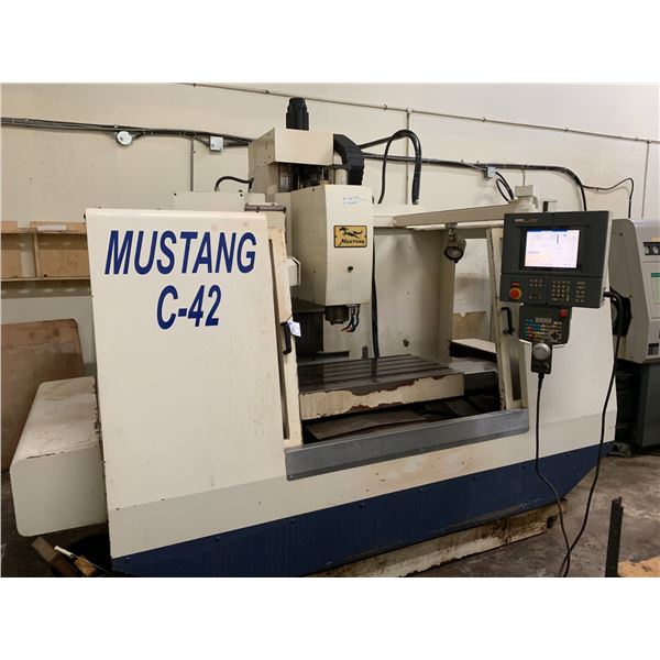 * MIGHTY MUSTANG MODEL C-42 VMC MILLING MACHINE-CAT40 HIGH TORQUE/ 42"X /20"Y/24"Z & VICKERS