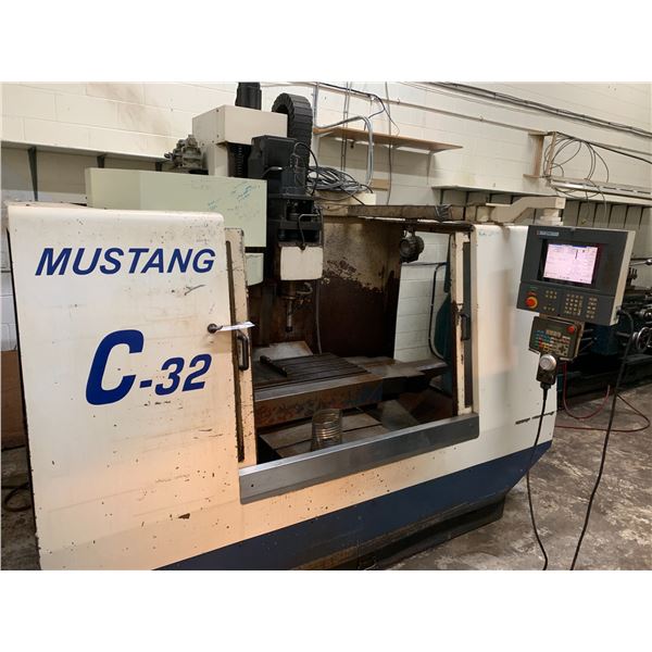 * MIGHTY MUSTANG MODEL C-32 VMC MILLING MACHINE-CAT40 HIGH TORQUE/ 32"X /20"Y/24"Z & ACHROMATIC