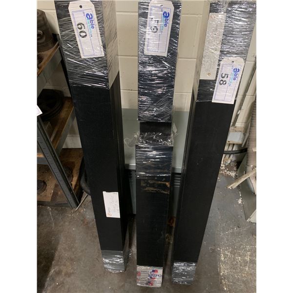 UHMW BLACK HARD PLASTIC STOCK 3 PCS - 2" X 4" X 4FT