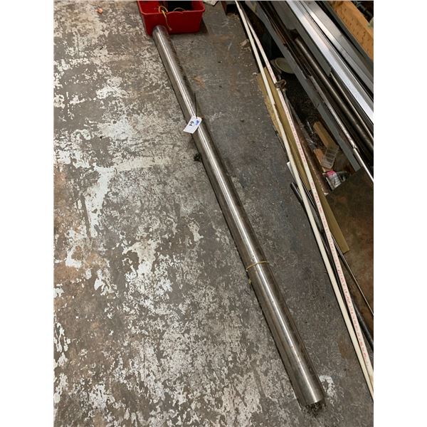 LARGE 304 STAINLESS STEEL SOLID ROUND SHAFT-APPROX.7 1/2FT LONG, 4" DIAMETER