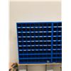 Image 1 : BLUE METAL WALL MOUNT PARTS ORGANIZER UNIT (72 COMPARTMENTS)-APPROX 3FT X 3 1/2FT X 1FT DEEP
