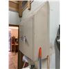 Image 2 : WALL MOUNT BEIGE METAL STORAGE CABINET-APPROX.2 3/4FT X 3 1/2FT X 1FT