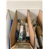 Image 2 : BOX OF MACHINIST TOOLS-ASSORTED END MILLS & MACHINE TAPS