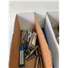 Image 2 : BOX OF MACHINIST TOOLS-ASSORTED END MILLS & TAPS