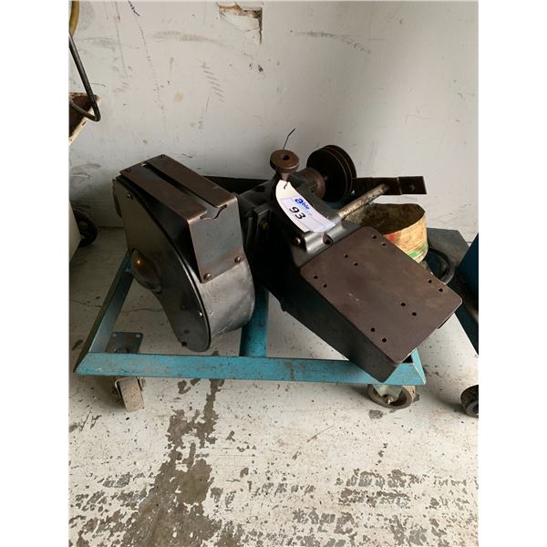 LARGE TOOL POST GRINDER ATTACHMENT - 12" WHEEL/BUILT IN ON/OFF WITH 4 DOLLY