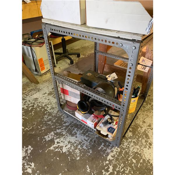 3 TIER ROLLING METAL SHELF RACKING UNIT