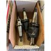 Image 2 : GROUP OF 3 CAT 40 TOOL HOLDERS WITH CUTTERS