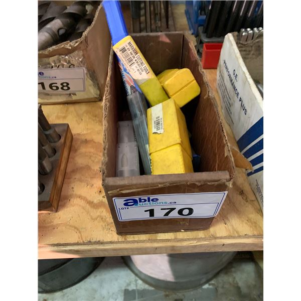 ASSORTED DRILLS, TAPS AND LATHE INSERT HOLDERS