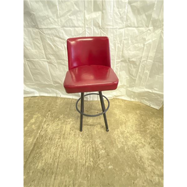 Set Of 4 High-End Matching Red Bar Chairs  20L x 23D x 41T