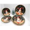 Image 1 : SET OF 12 SNOWMAN PLATES (BREAD AND DINNER)