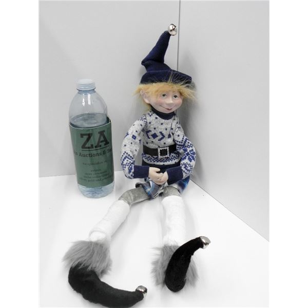 PORCELAIN FACED ELF ON THE SHELF