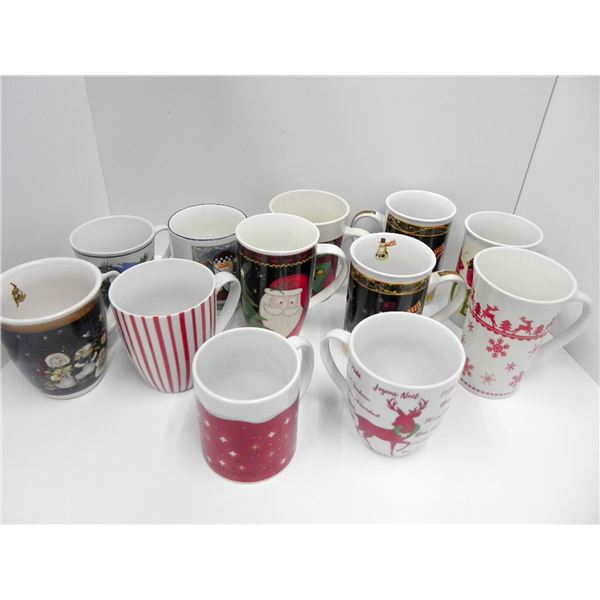LOT OF 12 HOLIDAY MUGS LOT 2