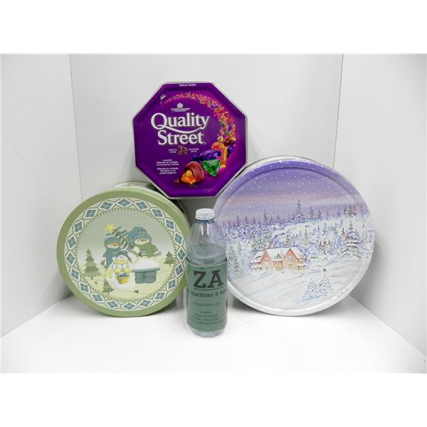 LOT OF 3 LARGER TINS/GIFT BOX