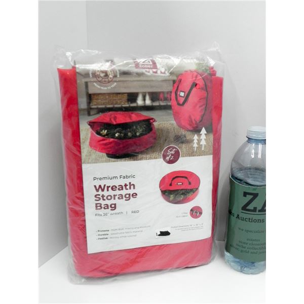 NEW IN PACKAGE FABRIC WREATH STORAGE BAG