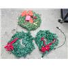 Image 1 : LOT 3 WREATHS, ALL 15 INCH. 2 LIGHT UP