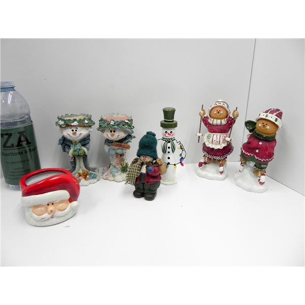 LOT OF 7 DECOR, CANDLE HOLDERS AND SUCH