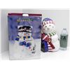 Image 1 : CUTE CERAMIC SNOWMAN COOKIE JAR IN A BOX