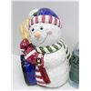 Image 3 : CUTE CERAMIC SNOWMAN COOKIE JAR IN A BOX