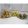 Image 1 : LOT OF GOLD COLOURED BALLS (SOME ARE VTG GLASS)