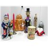 Image 1 : SANTA AND SNOWMAN DECOR LOT PLUS COPPER MOLD HANGING DECOR