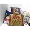 LOT OF CHRISTMAS THROW PILLOWS