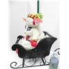 Image 2 : NEW LARGE ANIMATED SNOWMAN IN NEW MARTHA STEWART WOODEN SLEIGH