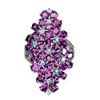 Image 2 : Natural Rhodolite Amethyst Peridot Sapphire Ring