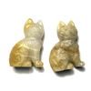 Image 1 : Natural Stone Hand Carved Kitten pair